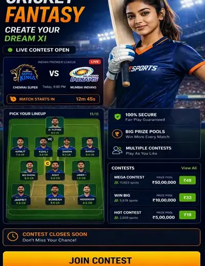 Hero11 (hero 11 com) fantasy cricket & matchday visual 3